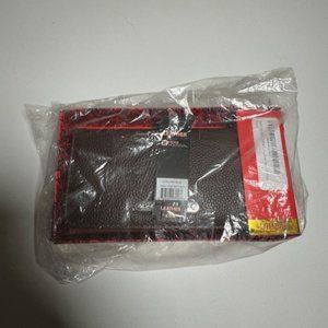 Stone Mountain Ludlow COGNAC/DARK BROWN Zip Around Leather Clutch Wallet